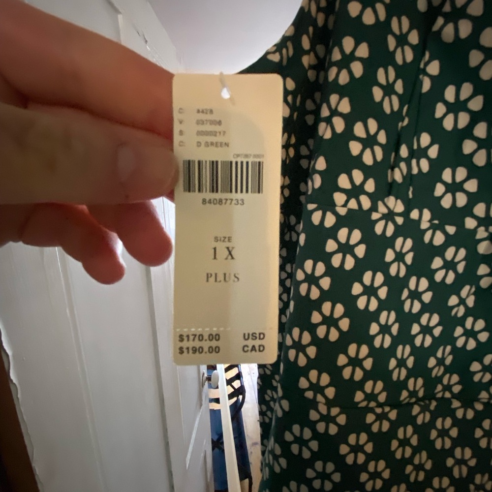 Anthropologie Green Floral Midi Dress - Picture 3 of 4